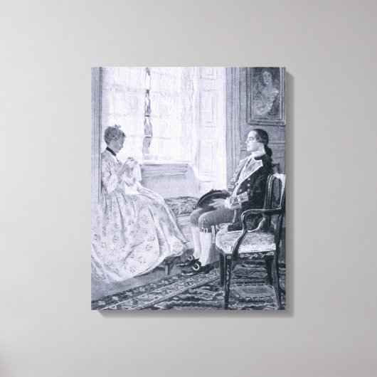 Washington en Mary Philipse Canvas Afdruk (Voorkant)