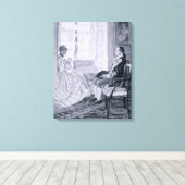 Washington en Mary Philipse Canvas Afdruk (Insitu (Houten vloer))