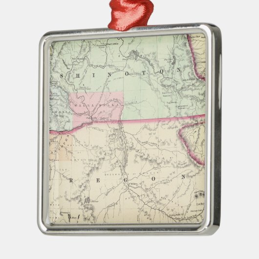 Washington en Oregon Metalen Ornament (Links)