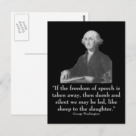 Washington en quote briefkaart (Voorkant / Achterkant)