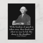 Washington en quote briefkaart (Voorkant)