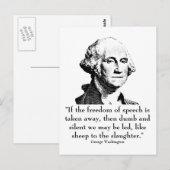 Washington en quote briefkaart (Voorkant / Achterkant)