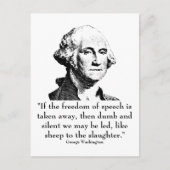 Washington en quote briefkaart (Voorkant)