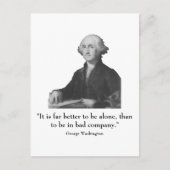 Washington en quote briefkaart (Voorkant)