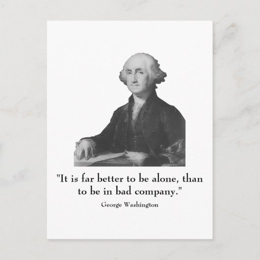 Washington en quote briefkaart (Voorkant)