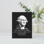 Washington en quote briefkaart (Staand voorkant)