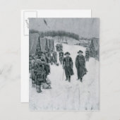 Washington en Steuben in Valley Forge Briefkaart (Voorkant / Achterkant)