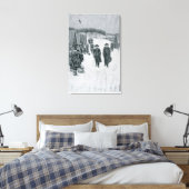 Washington en Steuben in Valley Forge Canvas Afdruk (Insitu (Slaapkamer))