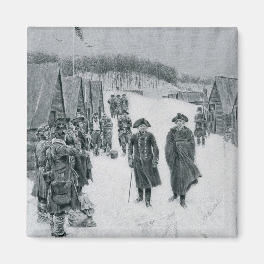 Washington en Steuben in Valley Forge Magneet (Voorkant)