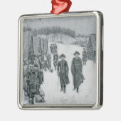 Washington en Steuben in Valley Forge Metalen Ornament (Links)