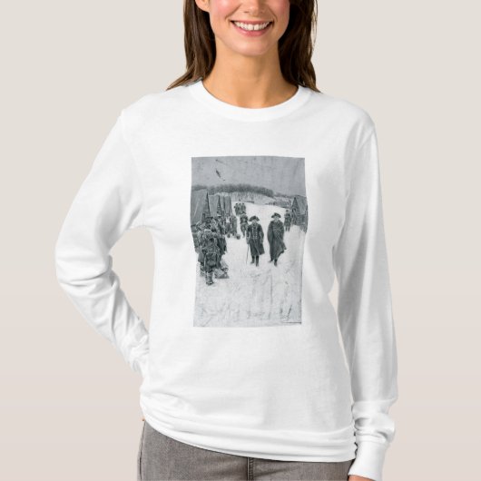 Washington en Steuben in Valley Forge T-shirt (Voorkant)