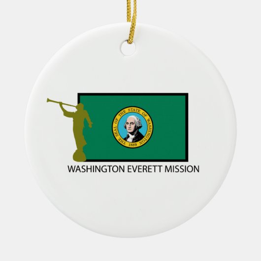 WASHINGTON EVERETT MISSIE LDS CTR KERAMISCH ORNAMENT (Voorkant)
