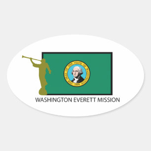 WASHINGTON EVERETT MISSIE LDS CTR OVALE STICKER