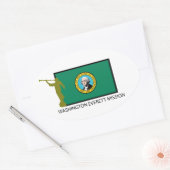 WASHINGTON EVERETT MISSIE LDS CTR OVALE STICKER (Envelop)