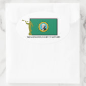 WASHINGTON EVERETT MISSIE LDS CTR OVALE STICKER (Tas)
