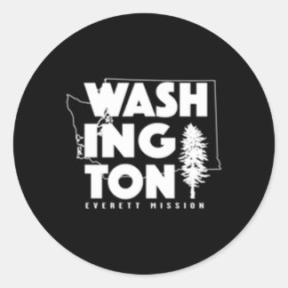 Washington Everett-missie Ronde Sticker