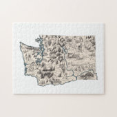 Washington Evergreen Afbeelding Map Legpuzzel (Horizontaal)
