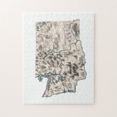 Washington  Evergreen Afbeelding Map Legpuzzel (Verticaal)