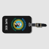 WASHINGTON EVERGREEN STAATSVLAG BAGAGELABEL (Voorkant (horizontaal))