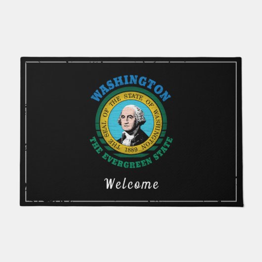 WASHINGTON EVERGREEN STAATSVLAG DEURMAT (Voorkant)