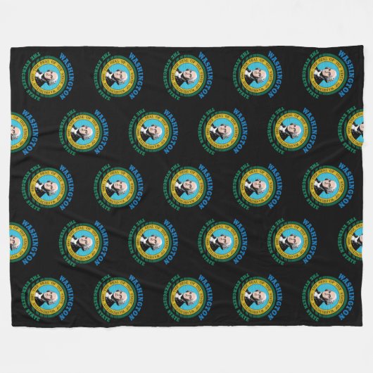WASHINGTON EVERGREEN STAATSVLAG FLEECE DEKEN (Voorkant (Horizontaal))