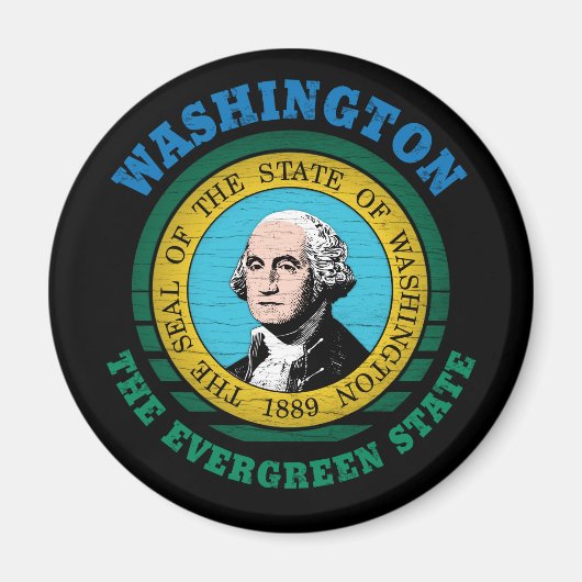 WASHINGTON EVERGREEN STAATSVLAG MAGNEET (Voorkant)