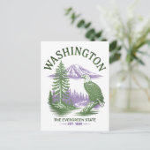 Washington Evergreen State Reis Briefkaart (Staand voorkant)