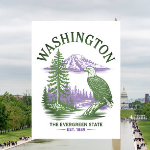 Washington Evergreen State Reis Briefkaart
