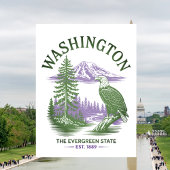 Washington Evergreen State Travel Briefkaart