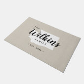 Washington Family Monogram State Doormat Deurmat (Schuin)