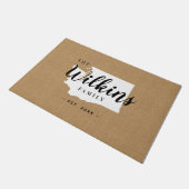 Washington Family Monogram State Doormat Deurmat (Schuin)