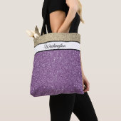 Washington Faux Glitter Canvas tas (Dichtbij)