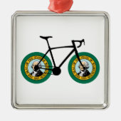 Washington Flag Cycling Metalen Ornament (Voorkant)
