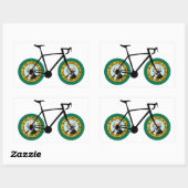 Washington Flag Cycling Rechthoekige Sticker (Vel)