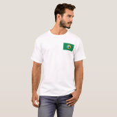 Washington Flag + Kaart T-shirt (Voorkant volledig)