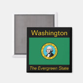 Washington Flag Magnet (Voorkant / Achterkant)