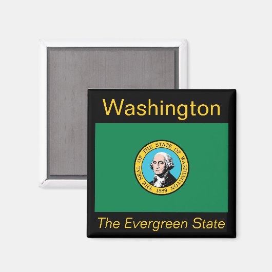 Washington Flag Magnet (Voorkant / Achterkant)