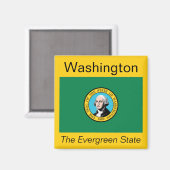 Washington Flag Magnet (Voorkant / Achterkant)