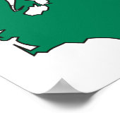 Washington Flag Map Poster (Hoek)