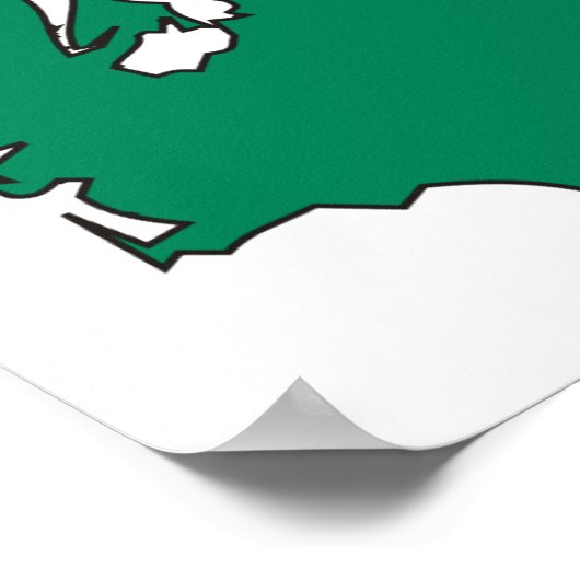 Washington Flag Map Poster (Hoek)