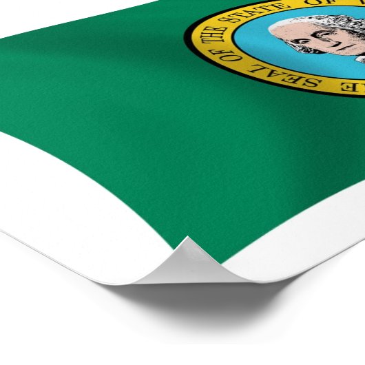 Washington Flag Poster Print (Hoek)