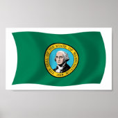 Washington Flag Poster Print (Voorkant)