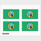 Washington Flag Rechthoekige Sticker (Vel)
