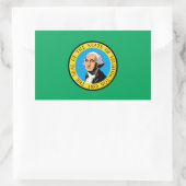 Washington Flag Rechthoekige Sticker (Tas)