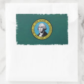 Washington Flag Rechthoekige Sticker (Tas)