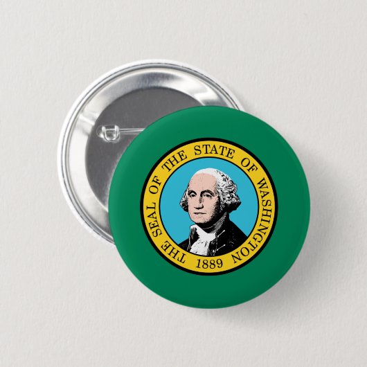 Washington Flag Ronde Button 5,7 Cm (Voorkant /achterkant)