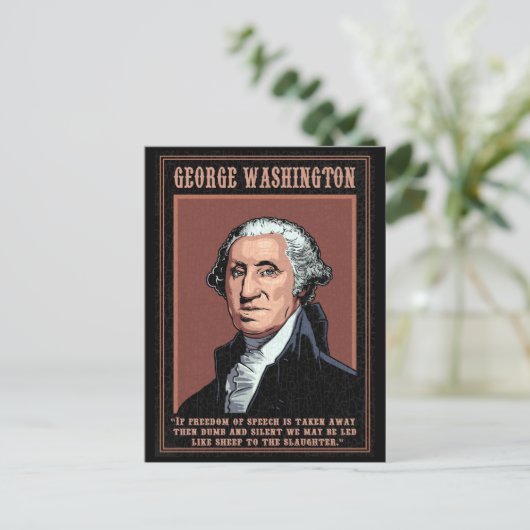 Washington-Free Speech Briefkaart (Staand voorkant)