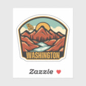Washington, Georgië Sticker (Vel)
