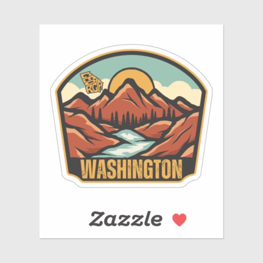 Washington, Georgië Sticker (Vel)