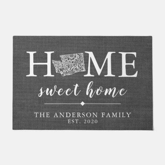 WASHINGTON gepersonaliseerde staat Deurmat (Voorkant)